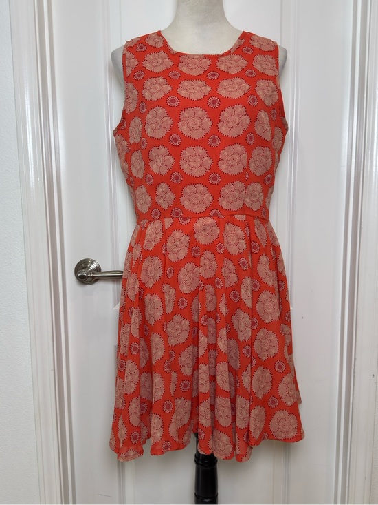 Maison Jules Dresses & Skirts - Maison Jules Orange Sleeveless Floral A-Line Dress - Perfect Fall Dress